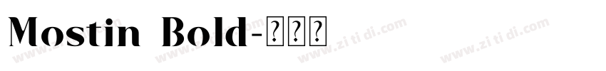 Mostin Bold字体转换